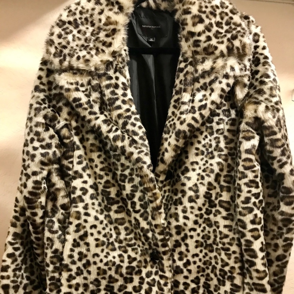 Faux Fur Leopard Coat